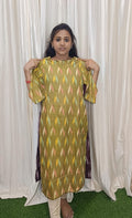 Ikkat side open kurtis