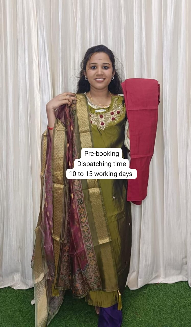 Kurti with pant and dupatta ( pre-booking dispatching time 10 to 15 working days)