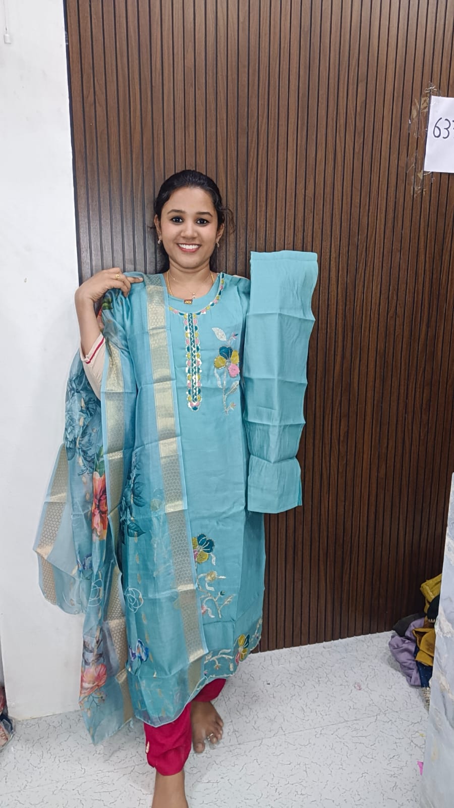 Kurti with pant and duppata