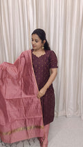 SB1090-Susmi Brand Premium Raw silk Kurti set