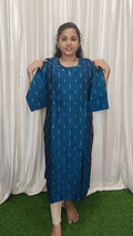 Side open raw silk kurti
