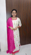 Pink Blossom Maxi with Dupatta