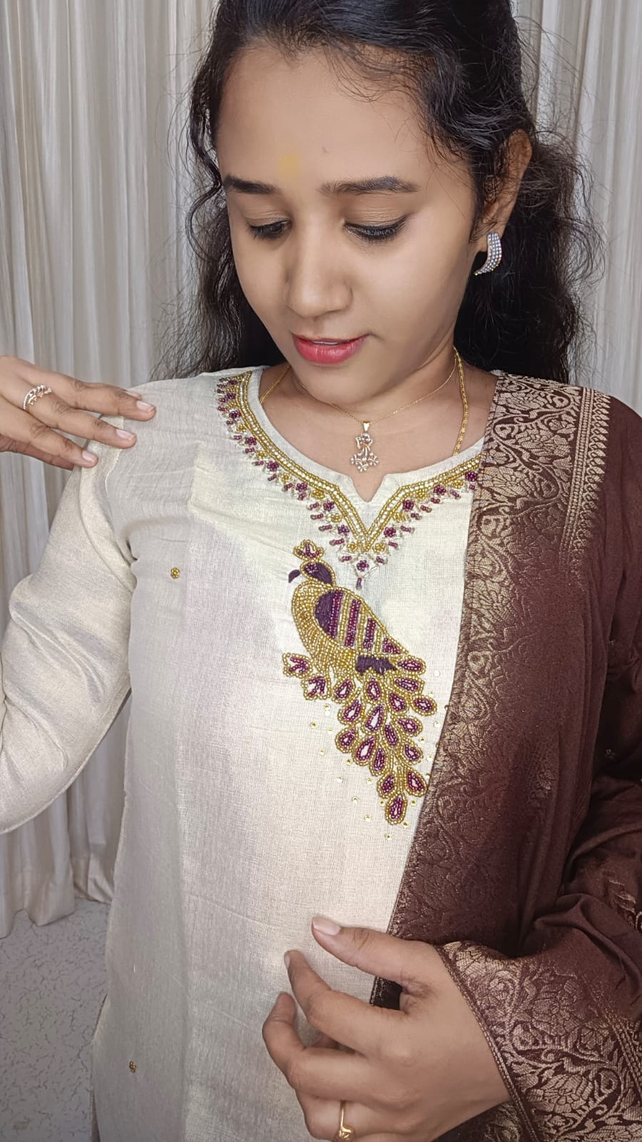 Kurti with pant and dupatta