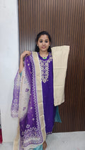 Kurti with pant and dupatta