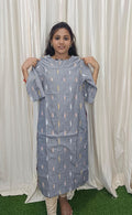 Ikkat side open kurtis