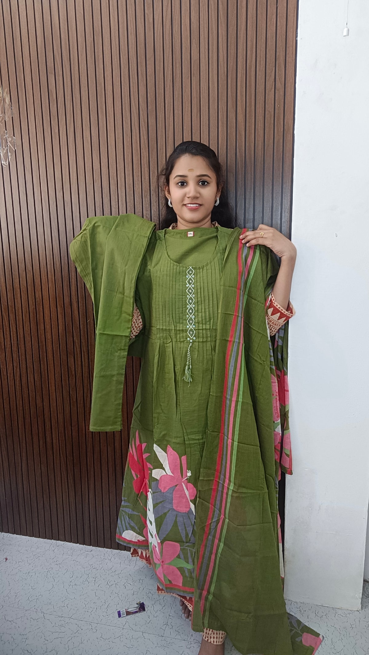 Cotton umberlla 3 piece Kurtis sets