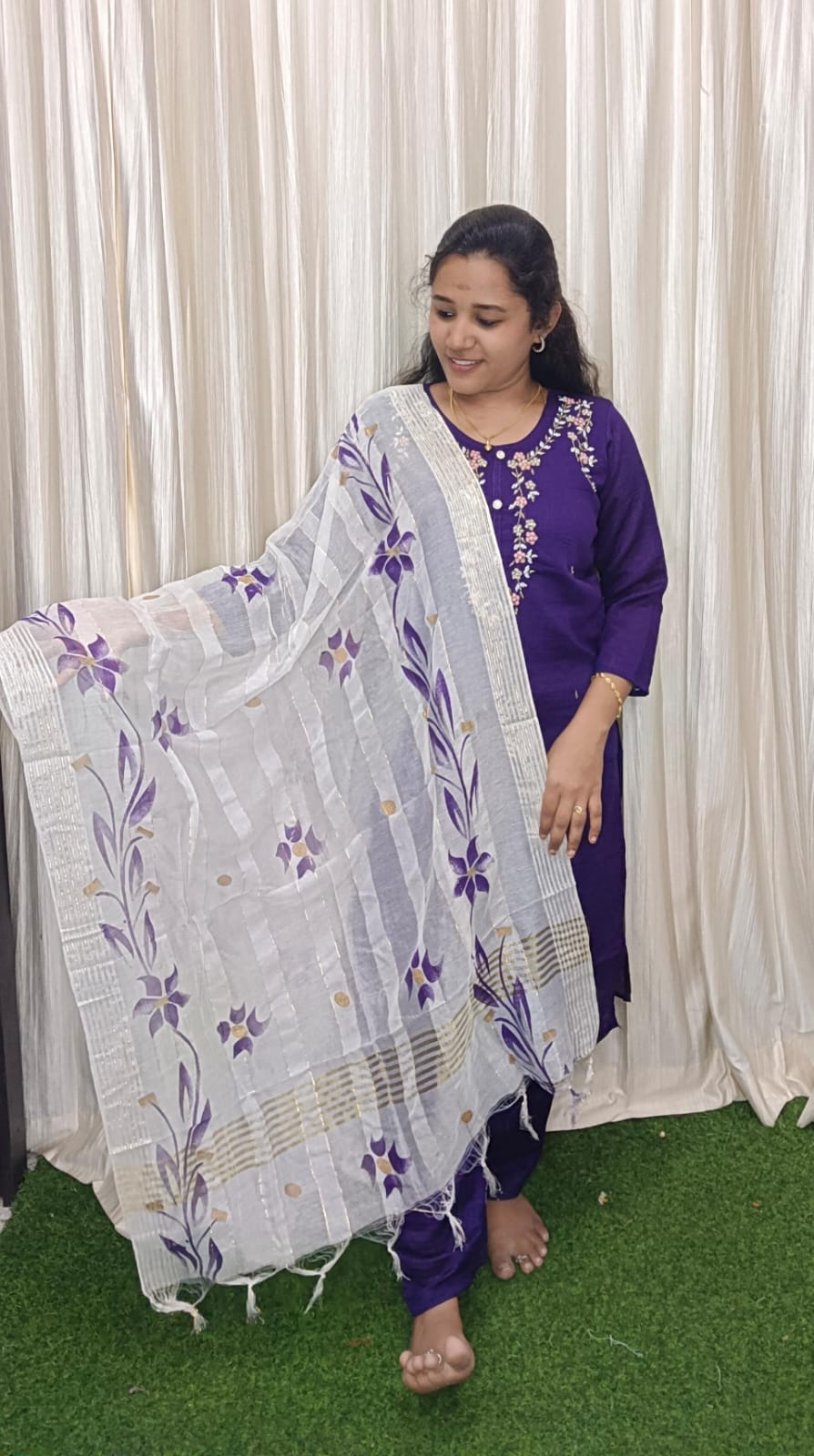 Kurti with pant and dupatta