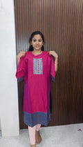 Raw Silk Side Open Kurti