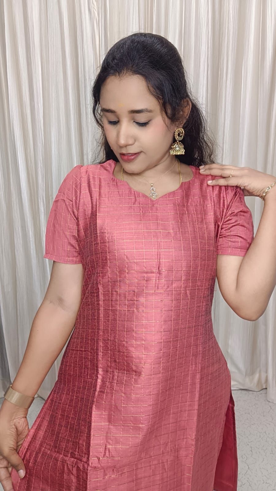 SB1085-Susmi Brand Premium Raw silk Kurti set