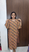 Kalamkari side open kurti