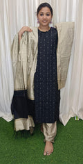 Raw silk kurti set