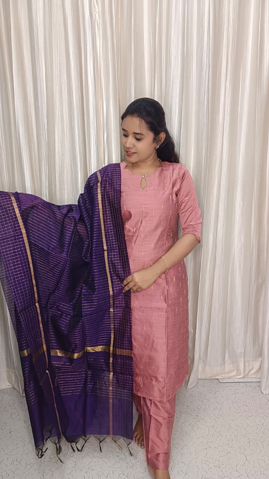 SB1087-Susmi Brand Premium Raw silk Kurti set