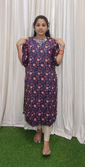 kalamkari side open Kurtis