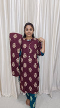 Side open coord set maroon