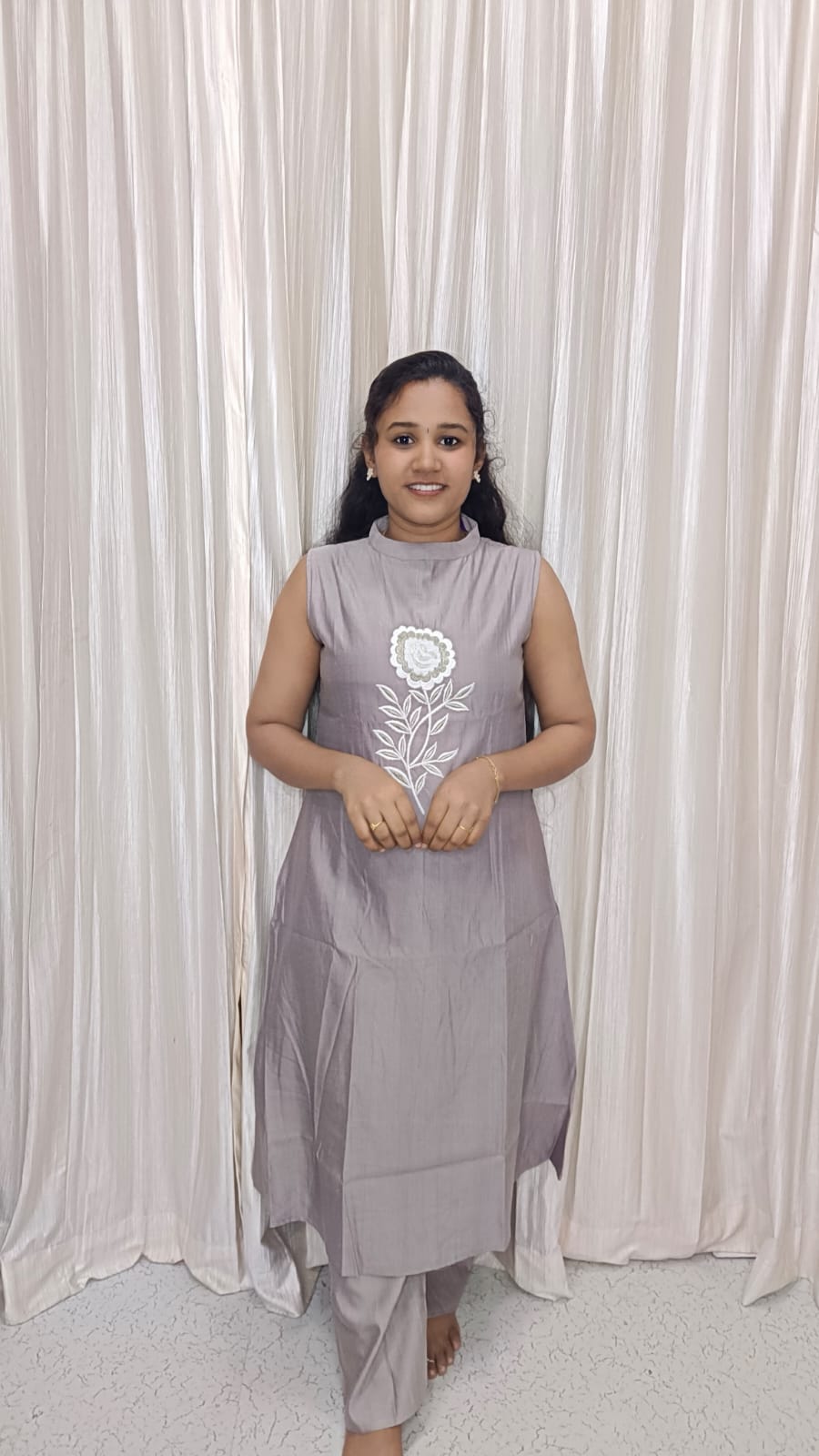 Stylish Aline Coord set with 3/4 sleeve