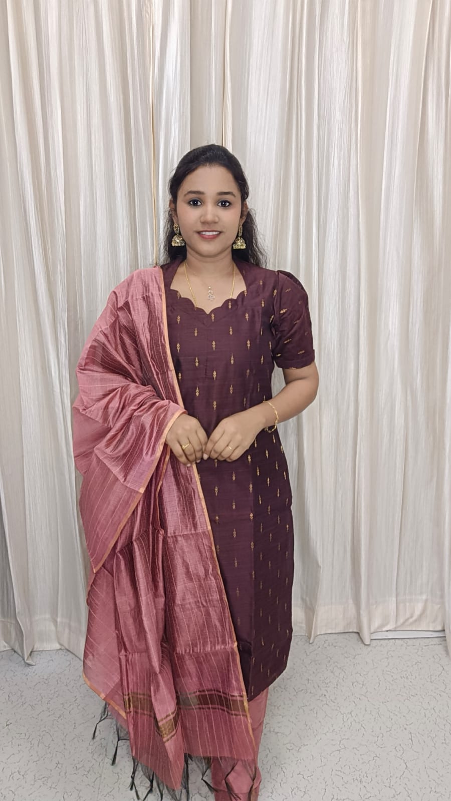 SB1090-Susmi Brand Premium Raw silk Kurti set