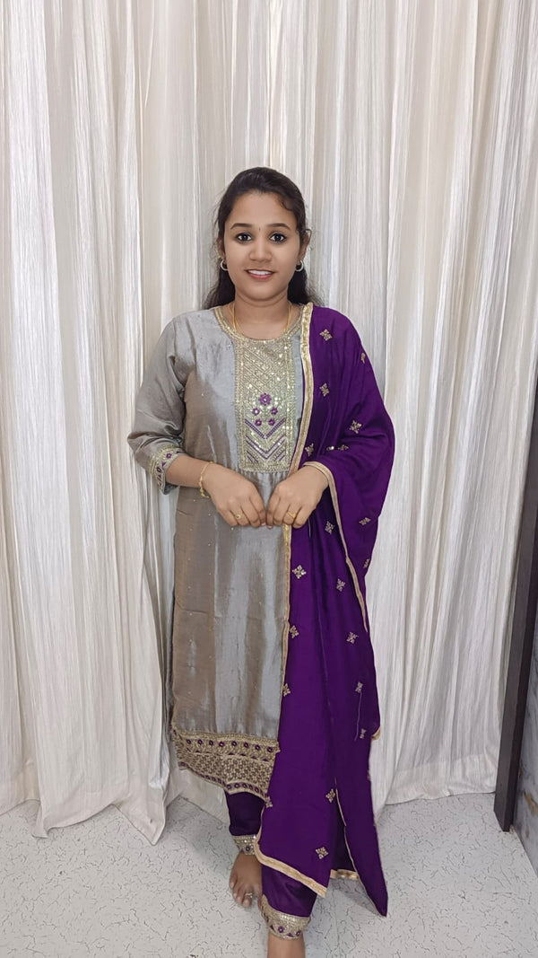 Kurti with pant and dupatta