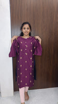 Raw Silk Side Open Kurti
