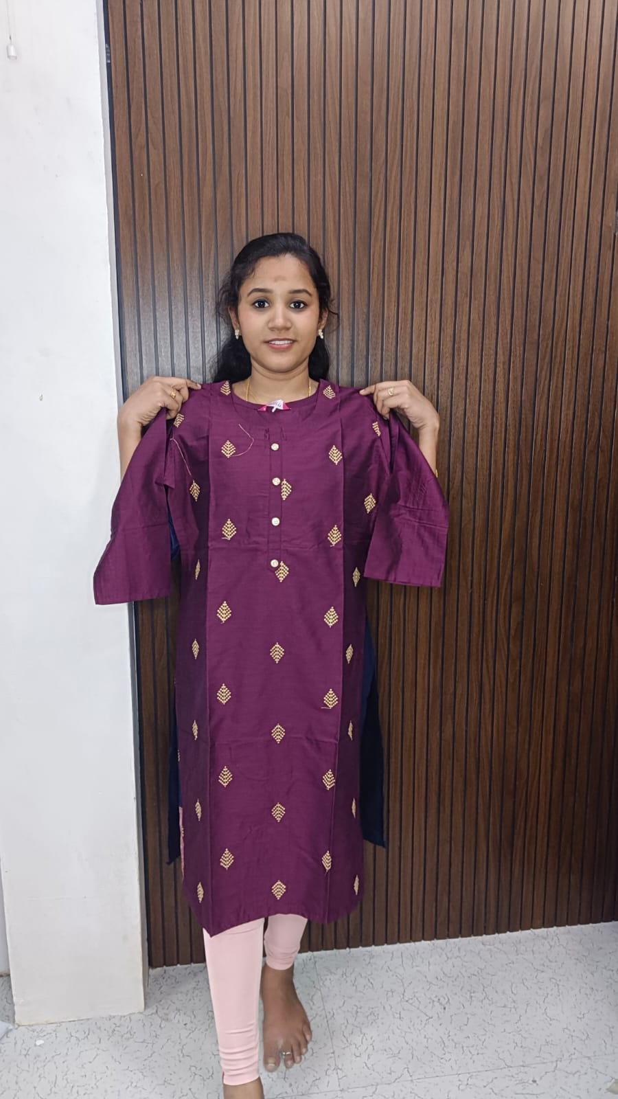 Raw Silk Side Open Kurti