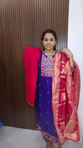 Kurti with pant and dupatta