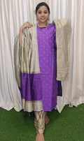 Raw silk kurti set