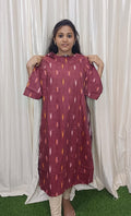 Ikkat side open kurtis