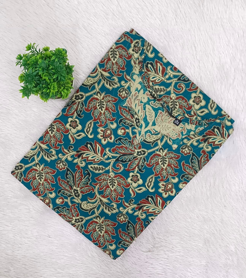 kalamkari side open Kurtis
