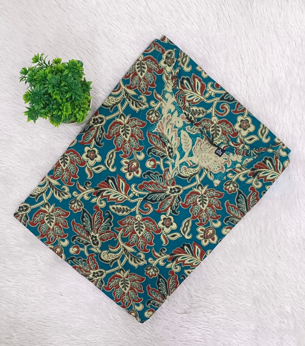 kalamkari side open Kurtis