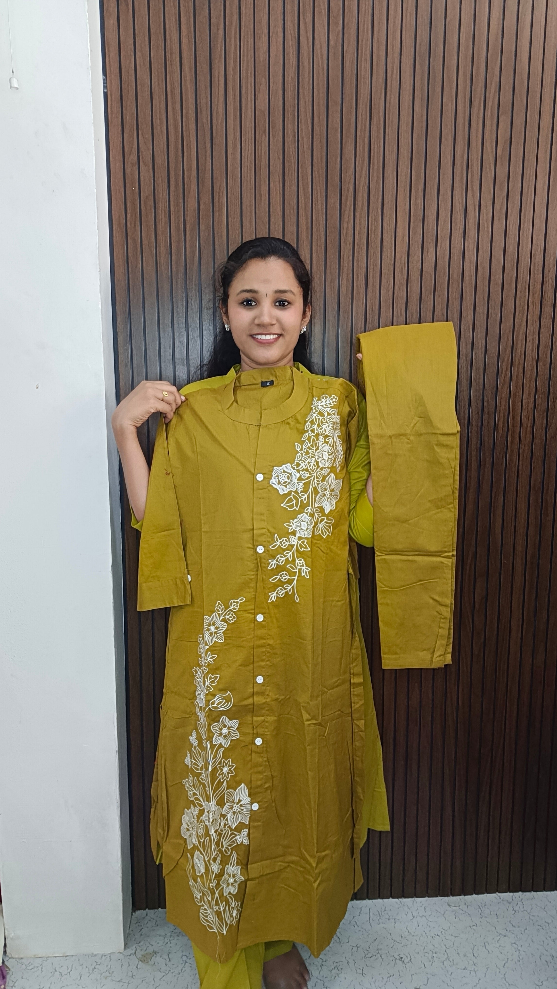 Designer Cotton Coord Set Collections mustard