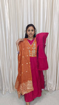 Grand Anarkali kurti with pant and Dupatta