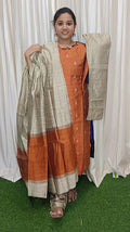 Raw silk kurti set