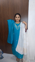Kurti with pant and dupatta