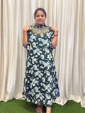 Jewell neck aline kurti