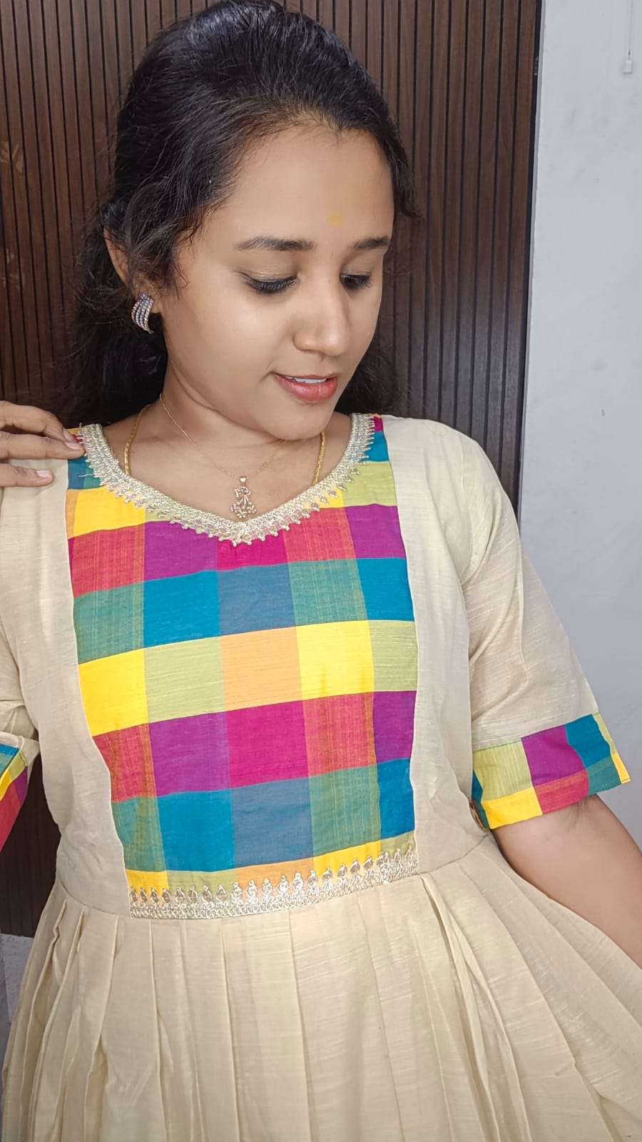 Raw silk maxi