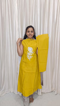 Stylish Aline Coord set with 3/4 sleeve