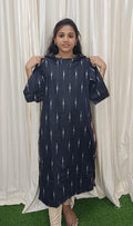 Ikkat side open kurtis