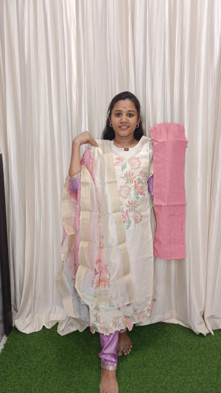 Kurti with pant and dupatta